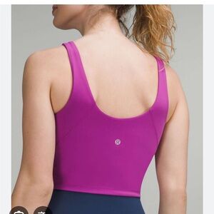 lululemon athletica Women's Pink/purple long line Align Sports Bra/ cropped tank